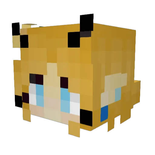 ScarltLuv Minecraft avatar head, 3D render