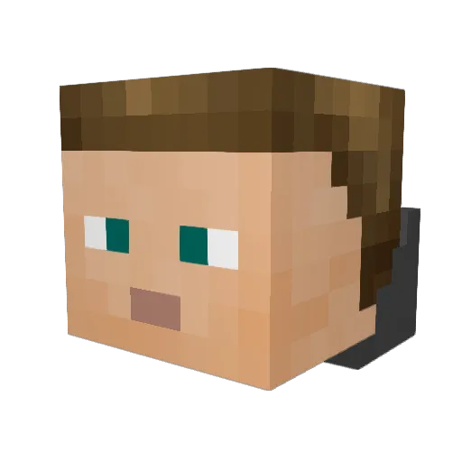 Scarp27 Minecraft avatar head, 3D render