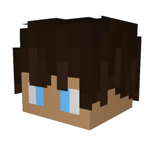 ScarpexTV Minecraft avatar head, 3D render