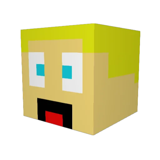 Scart_ Minecraft avatar head, 3D render
