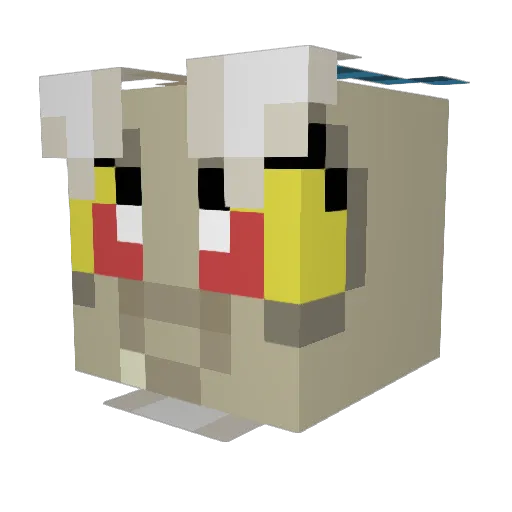ScaryApple25 Minecraft avatar head, 3D render