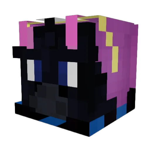 ScaryCatfish Minecraft avatar head, 3D render