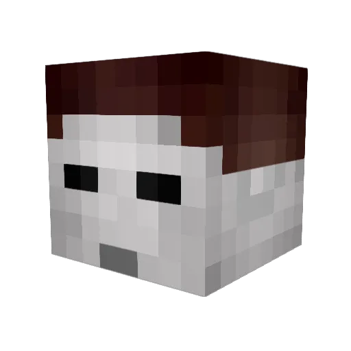 ScaryGhost44 Minecraft avatar head, 3D render