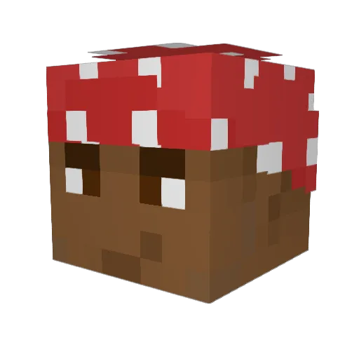 ScaryHotdog Minecraft avatar head, 3D render