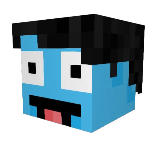 ScaryJerry17 Minecraft avatar head, 3D render