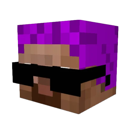 ScaryPlankton Minecraft avatar head, 3D render
