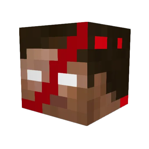ScaryPumpkin_ Minecraft avatar head, 3D render