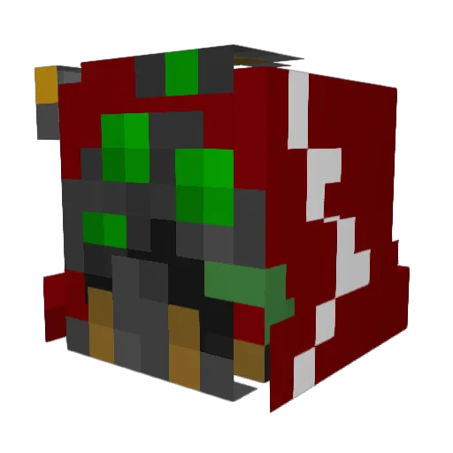 Scary_Curtains Minecraft avatar head, 3D render