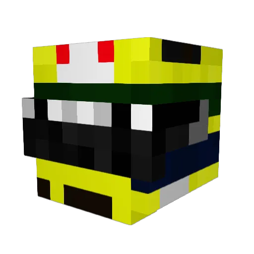 Scarylegoman Minecraft avatar head, 3D render