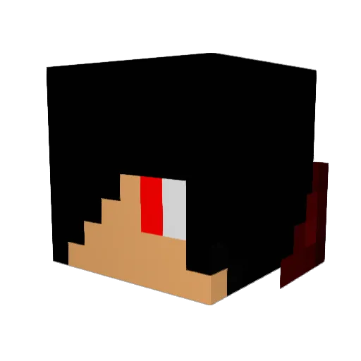 Scaryman000 Minecraft avatar head, 3D render