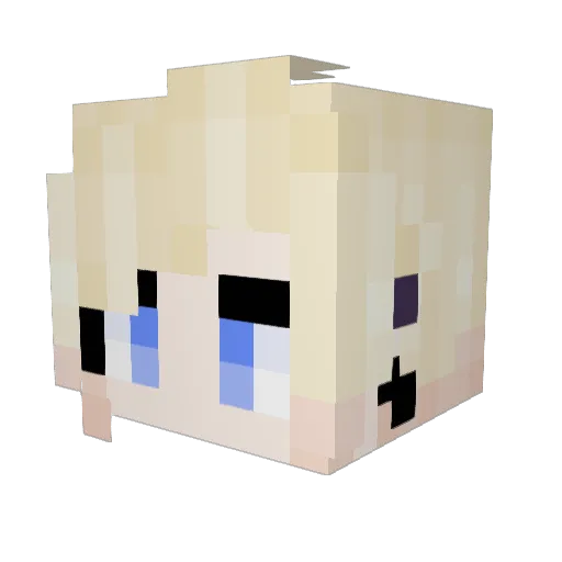 Scarymicrobe Minecraft avatar head, 3D render