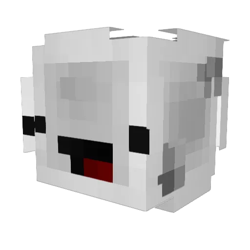 Scarymuffin Minecraft avatar head, 3D render