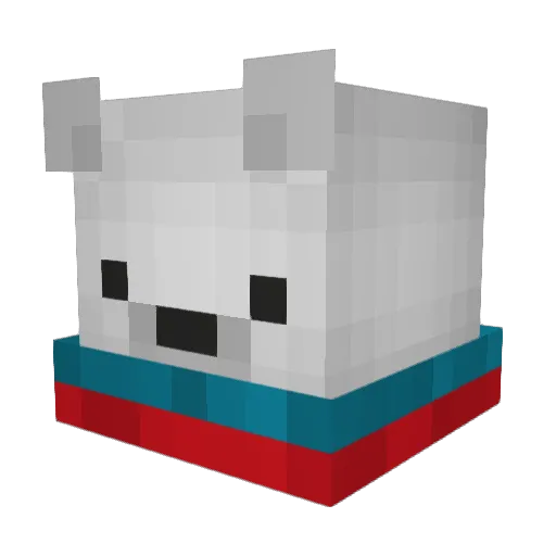 Scarywolf17 Minecraft avatar head, 3D render