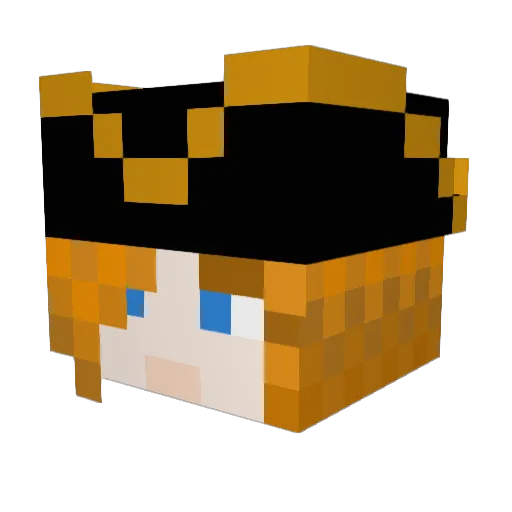 Scathach08 Minecraft avatar head, 3D render