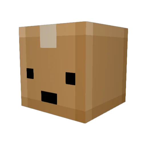 ScatolaBella Minecraft avatar head, 3D render