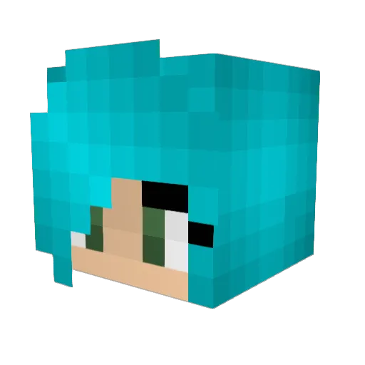Scattered_Paint Minecraft avatar head, 3D render