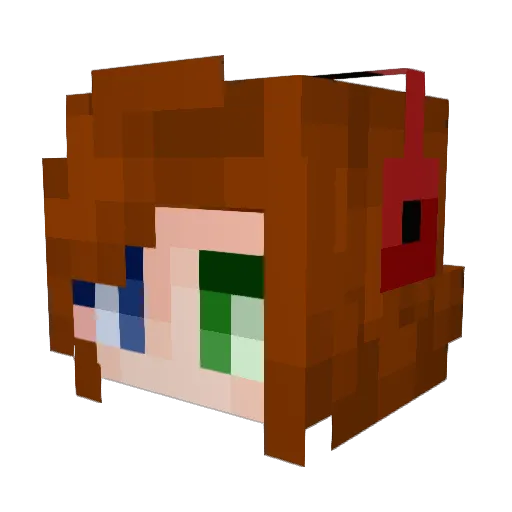 Scay Minecraft avatar head, 3D render