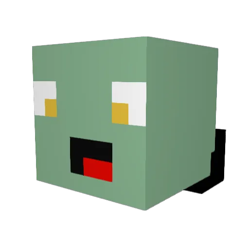 Sceanar Minecraft avatar head, 3D render