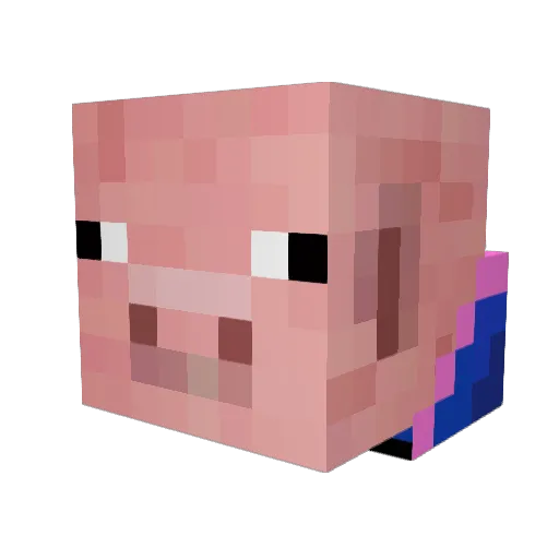 SceappyDog Minecraft avatar head, 3D render