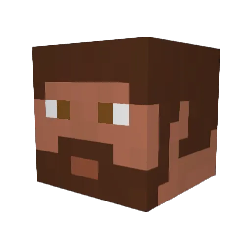 Scefrom Minecraft avatar head, 3D render