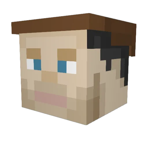 Scen_D Minecraft avatar head, 3D render