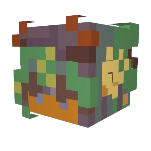 Scenaria Minecraft avatar head, 3D render