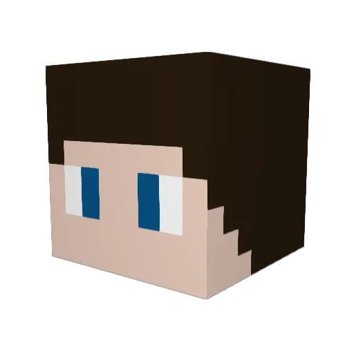Scentra Minecraft avatar head, 3D render