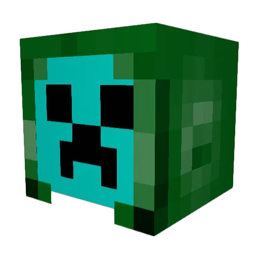 Scepiram Minecraft avatar head, 3D render