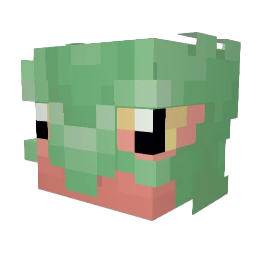 Scept1le Minecraft avatar head, 3D render