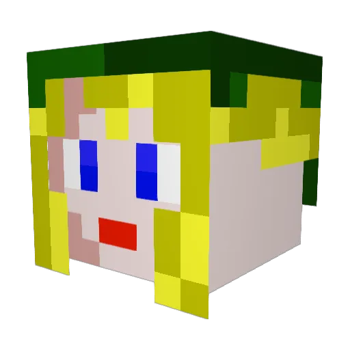 Scepterton Minecraft avatar head, 3D render