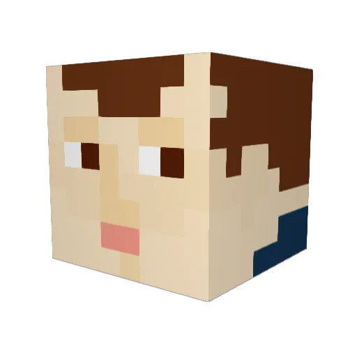 Sceptixs Minecraft avatar head, 3D render