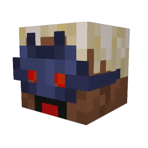 SceptraI Minecraft avatar head, 3D render