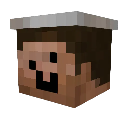 Sceptt Minecraft avatar head, 3D render