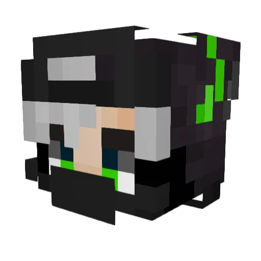 Sceptty Minecraft avatar head, 3D render