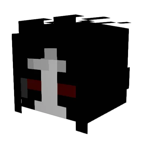 Scera Minecraft avatar head, 3D render
