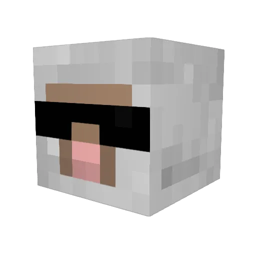 Scerrisher Minecraft avatar head, 3D render