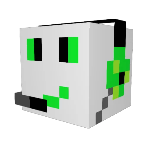Scesch Minecraft avatar head, 3D render