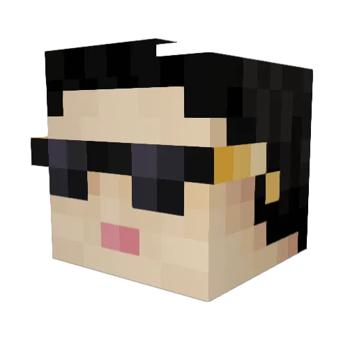 Sceta Minecraft avatar head, 3D render
