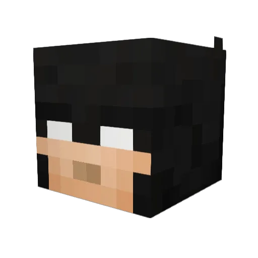 Sch3f Minecraft avatar head, 3D render