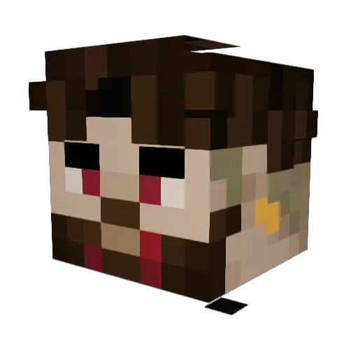 Sch4ufler Minecraft avatar head, 3D render
