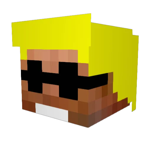 SchNisse Minecraft avatar head, 3D render