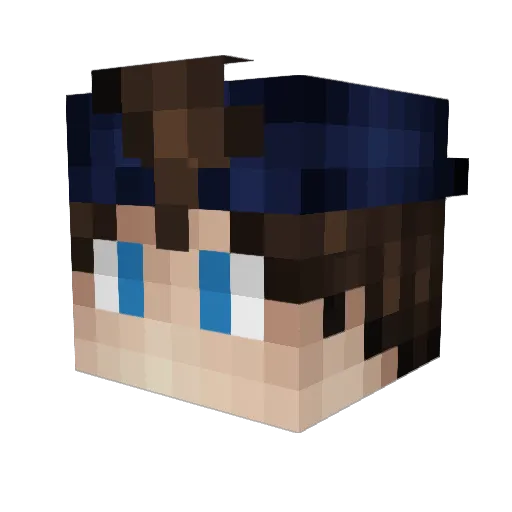 Schachking Minecraft avatar head, 3D render