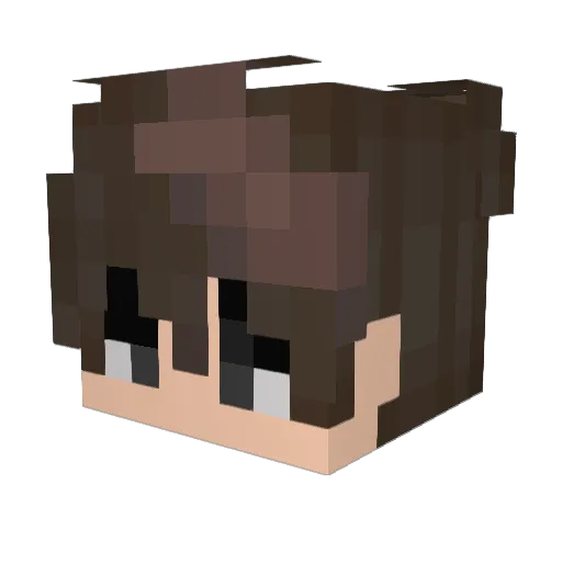 Schadey Minecraft avatar head, 3D render