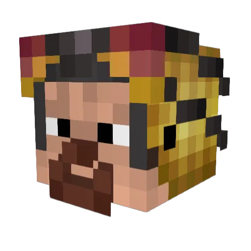Schaeverbock Minecraft avatar head, 3D render
