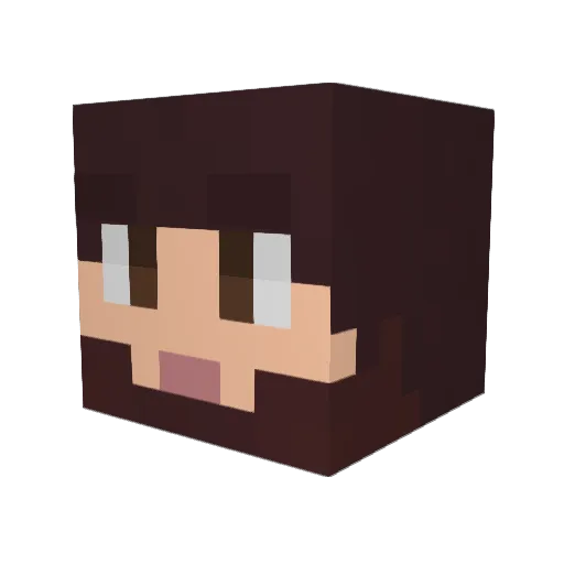 Schaex Minecraft avatar head, 3D render