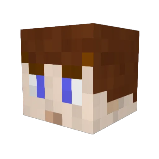 Schaffarm Minecraft avatar head, 3D render