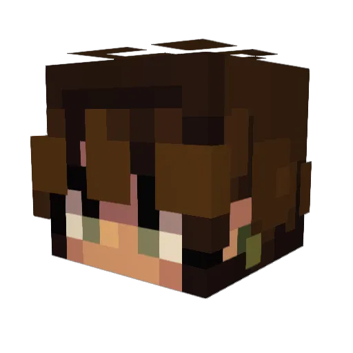 Schaheli Minecraft avatar head, 3D render