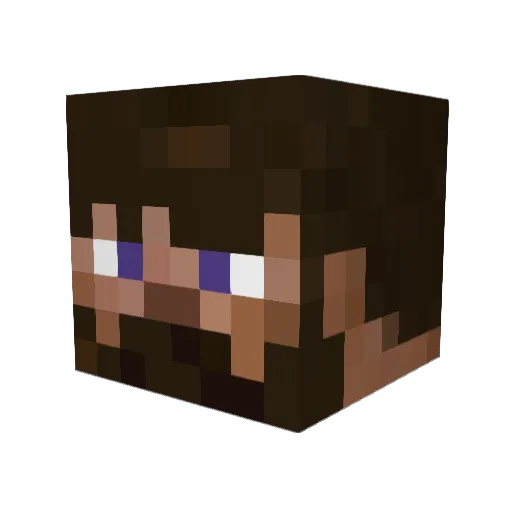Schak Minecraft avatar head, 3D render