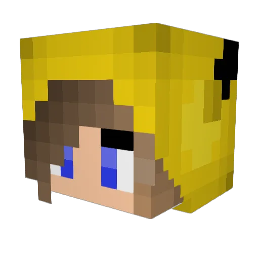 Schakuba Minecraft avatar head, 3D render