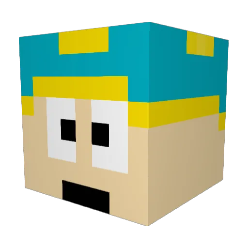Schaleks Minecraft avatar head, 3D render